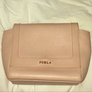Blush furla clutch